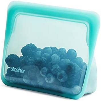 Stasher Premium Reusable Silicone Bag, Stand-Up Mega, Clear, 104 oz | Food-Safe Silicone, Reusable Freezer Bags, Microwave, Dishwasher, Pantry, Meal Prep, Food Storage Bag, Eco-Friendly|B08M3RBD2Y