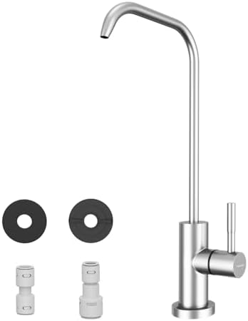 WEWE Single Handle High Arc Brushed Nickel Pull Out Kitchen Faucet,Single Level Stainless Steel Kitchen Sink Faucets with Pull Down Sprayer,Suitable for Laundry Rv Bar|B01H3OMH7Y