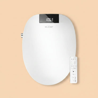 WLJBIDET Toilet Seat Bidet with Warm Water and Drying, O80KL - Elongated | Remote Control, Multiple Cleaning Modes, Adjustable Temperature, Soft Close Lid, LED Display, Nightlight|B0D5M7D9SV