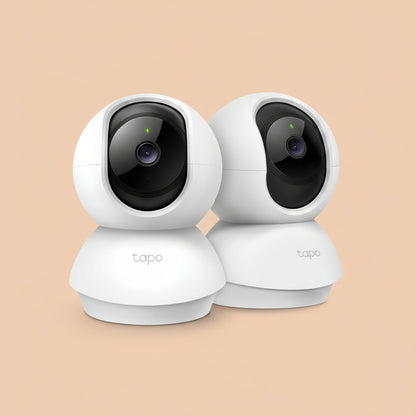 Tapo 2K Pan/Tilt Security Camera for Baby Monitor, Dog Camera w/Motion Detection, 2-Way Audio Siren, Night Vision, Cloud&SD Card Storage, Works w/Alexa & Google Assistant, 2-Pack (Tapo C210P2)|B09Y8C185M