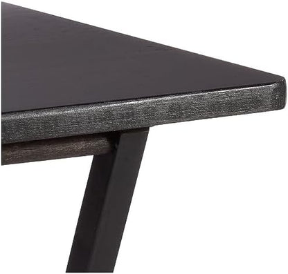 Amazon Basics Portable Foldable TV Tray Table with Storage Rack, Space-Saving Design, 15" x 19" x 26", Black, 4-Pack|B07MDJNF6R
