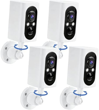 2K Security Cameras Wireless Outdoor, 355° Pan Rotate, Battery Powered, Color Night Vision WiFi Cameras, AI Motion Detection, Cloud/SD Storage, IP65, Alert & Alarm, Cameras for Home Security, 2 Pack | Motion Detect& Record& Alert, SD/Cloud Storage, Color Night Vision, 2-Way Talk, 2.4G WiFi, IP65 Waterproof, Indoor& Outdoor|B0H36KRKPH