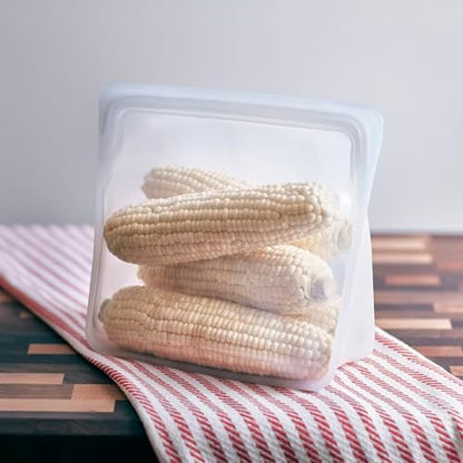 Stasher Premium Reusable Silicone Bag, Stand-Up Mega, Clear, 104 oz | Food-Safe Silicone, Reusable Freezer Bags, Microwave, Dishwasher, Pantry, Meal Prep, Food Storage Bag, Eco-Friendly|B08M3RBD2Y