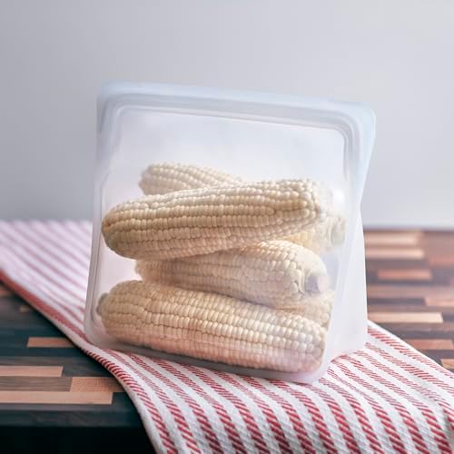 Stasher Premium Reusable Silicone Bag, Stand-Up Mega, Clear, 104 oz | Food-Safe Silicone, Reusable Freezer Bags, Microwave, Dishwasher, Pantry, Meal Prep, Food Storage Bag, Eco-Friendly|B08M3RBD2Y