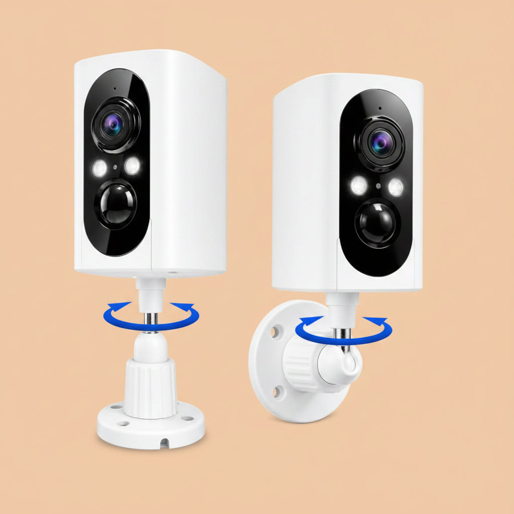 2K Security Cameras Wireless Outdoor, 355° Pan Rotate, Battery Powered, Color Night Vision WiFi Cameras, AI Motion Detection, Cloud/SD Storage, IP65, Alert & Alarm, Cameras for Home Security, 2 Pack | Motion Detect& Record& Alert, SD/Cloud Storage, Color Night Vision, 2-Way Talk, 2.4G WiFi, IP65 Waterproof, Indoor& Outdoor|B0H36KRKPH