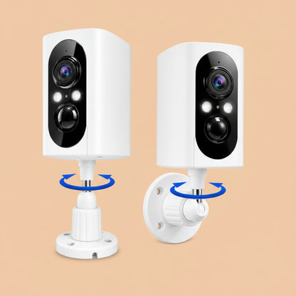 2K Security Cameras Wireless Outdoor, 355° Pan Rotate, Battery Powered, Color Night Vision WiFi Cameras, AI Motion Detection, Cloud/SD Storage, IP65, Alert & Alarm, Cameras for Home Security, 2 Pack | Motion Detect& Record& Alert, SD/Cloud Storage, Color Night Vision, 2-Way Talk, 2.4G WiFi, IP65 Waterproof, Indoor& Outdoor|B0H36KRKPH