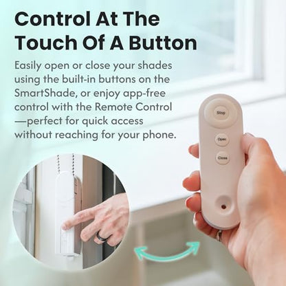 Aura Roller Smart Shade Driver, Remote Control & WiFi Dongle | Automate Existing Blinds | Beaded Window Shade Compatible Up to 4x5ft | Rechargeable Battery | Set Schedules | Hands Free Voice Control|B0FRZH12K5